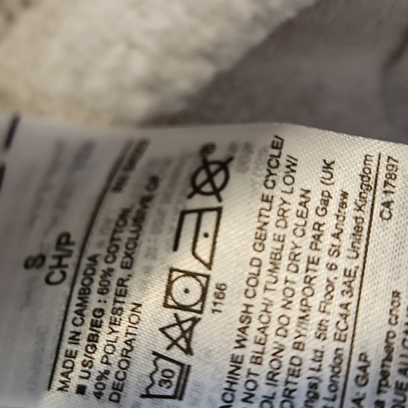 Gap Womens Gray Small Zip Up Hoodie Pockets Embroidery - Picture 3 of 5